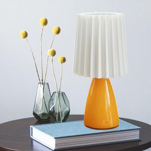 Tischlampen Milchshake Nachtlampe E27 warme Farbe LED Falten Wohnzimmer Dekorative Nachtleuchte Keramik Innenbeleuchtung