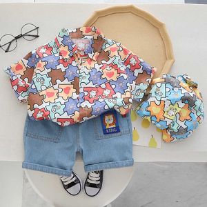 Clothing Sets New Summer Children Fashion Clothing Boy casual clothes cartoon Shorts 2Pcs/sets Kids Infant Casual Clothes Toddler Tracksuit