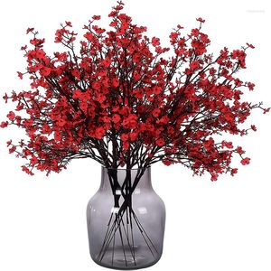 Dekorative Blumen 8pcs Kunstblume gefälschte Babys Atem Bulk Künstliche Gypsophila Bouquet Seidenblumen für Home Festival Hochzeitsdekoration