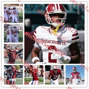 Shambre Jackson Kay'ron Lynch-Adams Umass Trikot 14 Dashaun Jerkins 55 Tyson Watson 21 Jalen John Umass Minutemen Fußballtrikot