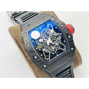 SuperClone ZF Factory Luxury Wristwatch Richa Automical Hollow Out Watch Carbon Fiber RM35-02 Rテープセラミックワインバレルファッショントレンドチョッサー5S