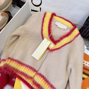 女子セーターヨーロッパのファッションブランドMohair Knitted Cardigan