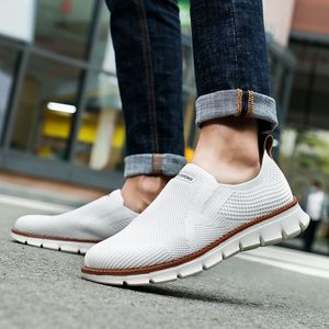 Dress Shoes Casual Sneakers Solid Colors Without Laces Men Antiskid Walking Trending Working for Driving SlipOn Tennis 230814