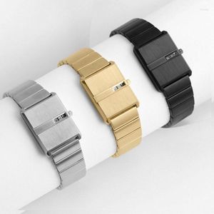 Armbanduhr Pulse Retro kleiner quadratisches Zifferblatt Einfache Mode Spezialinteresse Herren- und Frauen-Neutraluhr