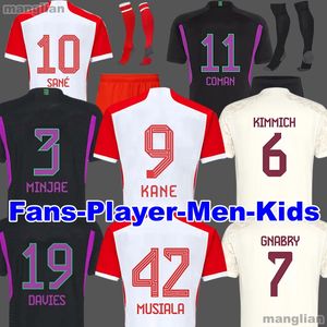 23 24 كرة قدم جيرسي كين 2023 2024 قميص كرة القدم Sane Goretzka Gnabry Camisa de Futebol Men Kids Kits Kimmich Player Bayern Munich Joao Cancelo Neuer