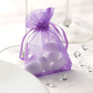 Purple / Lilac 7x9 cm Organza Bag Gift Wrap Wedding Favory Festa de Natal Sacos Adoráveis ​​300 PCs