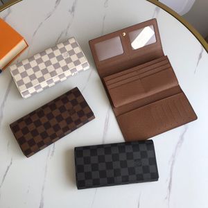 Berühmte Taschen Frauen Lange Brieftaschen Schnalle Klappe Long Wallet Luxus Marke Frauen Multi -Karte große Kapazität Aufbewahrungsbrieftaschen Reißverschluss Pocket Herren Buchstaben Plaid Kupplungsbeutel