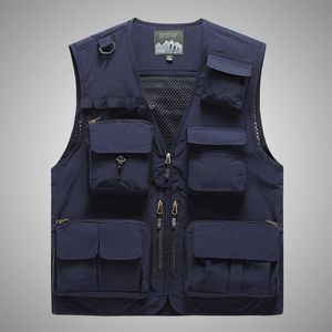 男性Sベスト春秋の屋外軍事黒2023ノースリーブジャケットファッション釣りポケットP ography Casua Casua Waistcoat 230814