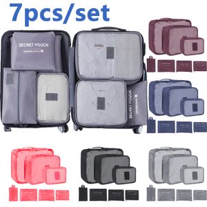 Duffel Bags 76pcs Travel Storage Bag Large Capacity Suitcase Storage Luggage Clothes Sorting Organizer Set Pouch Case Shoes Packing Cube 230812
