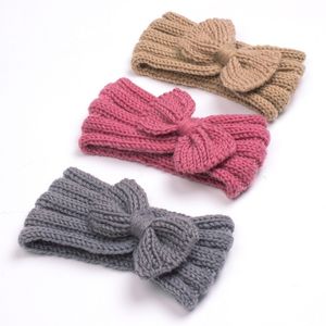 Knitted Bow Cute Headband for Newborn Kawaii Baby Girl Accessories Crocheted Hairbow Turban Headwrap Toddler Children Headband