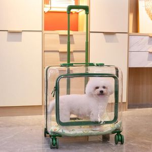 犬のキャリアプラスチックポータブルキャリア屋外旅行ケンネル輸送アクセサリースモールモキラペット製品SR50DC