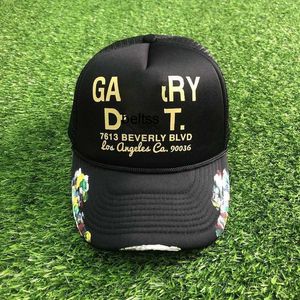 Mężczyźni czapka baseballowa galeria kapelusz wydrukowana alfabetowa czapka ciężarówka kierowca czapka Kobiety Summer Shade Sun Hat Outdoor Sport Ball Cap