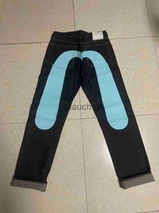 Erkekler kot y2k kot erkekler hip hop retro kişiselleştirilmiş baskı yıkanmış bülbeli denim pantolon yeni hip hop goic düz gündelik geniş bacak pantolon j230814