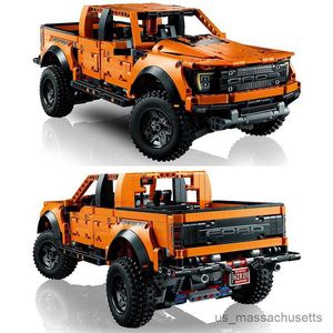 Bloki 42126 Ford Pickup Truck Racing Car 1379PCS Build Block Model zabawki na pojazdy dla dzieci Prezenty R230814