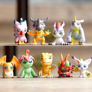 アクションおもちゃの図9pcsset digimonアドベンチャーテールモンゴマモンパタモンガブモンテントモンパルモンピヨンアニメモデル人形ギフト230814