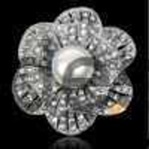 1,8 tum Rhinestone Crystal Diamante Floral Brosch Wedding Party Corsages 3 Färg Tillgänglig Vintage Style X0814