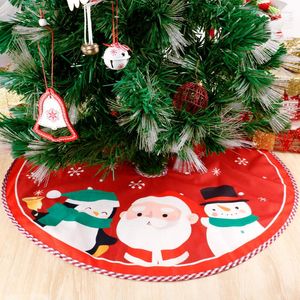 Christmas Decorations 62cm Tree Skirt Cartoon Santa Claus Snowman Reindeer Style For Skirts Base Cover Carpet Decoration