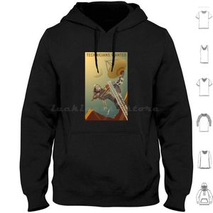 Herren Hoodies Martian Job Poster Hoodie Cotton Long Sleeve