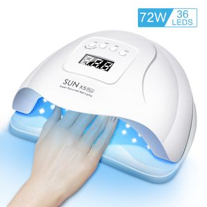 Nail Dryers Dryer LED Lamp UV for Curing All Gel Polish With Motion Sensing Manicure Pedicure Salon Tool 230814