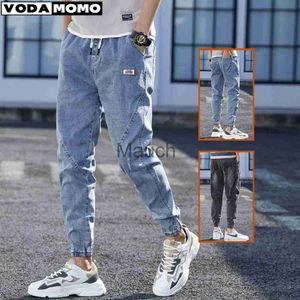 Jeans masculinos Primavera verão verão Blue Cargo Jeans Men Streetwear Denim Jogger Calças Homens Baggy harém jeans Men calças calças 4xl 5xl Jeans J230814