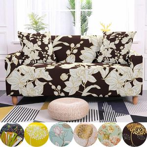 Coperture per sedie per foglie floreali di divano di divano di divano 1/2/3/4 posti per decorazioni per la casa protettore a poltrona lavabile