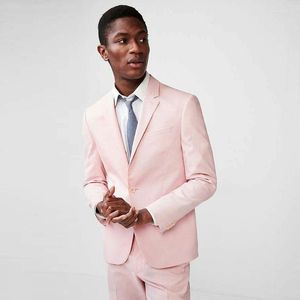 Men's Suits Pink Jacket Mens With Pants Prom Slim Fit Groom Wedding Tuxedos 2Piece Coat Terno Masculino Costume Homme Man Blazer