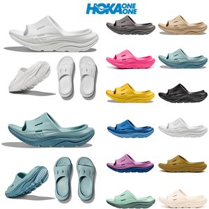 Luxus Hoka Slides Sippers orda Recovery Slide 3 Hokas Slides Schuhe Ein Eins Designer -Pantoffeln Damen Männer Sandalen weiß schwarz Beige lila rosa Strandkautschuk