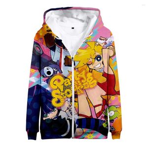 Men's Hoodies Panty And Stocking Anime Zipper 3D Unisex Fashion Long Sleeve Hooded Sweatshirt Casual Streetwear Zip Up Clothes