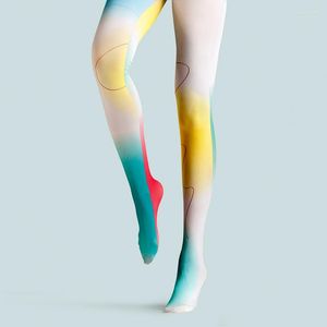 Women Socks VP Unique Stockings Color Pattern Tights High-quality Silk 1 Order 1pc