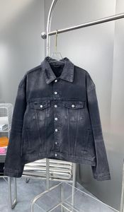 Herrenjacken BL Spring und Herbst Hochqualität beschädigt alte Schlamm gefärbt Frauen Motorrad Graffiti handbemalte Jeansjacke Mantel