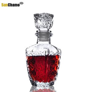 Barwerkzeuge 1PC Glass Whisky Los Alkohol Clear Wine Drinks Dekanter Kristall Vintage Flasche Carafe Geschenk 250 ml 500 ml 850 ml JR 1081 230814