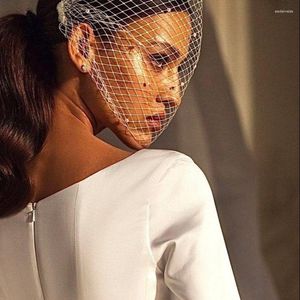 Bridal Veils Youlapan VA05 Birdcage Wedding Beaded Blusher Veil Brides Bachelorette Party Akcesoria Mini Gave Headpiece