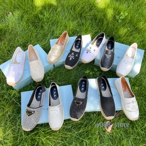 Milan lüks tasarımcı ayakkabıları üst moda denim Sapatos espadrilles saman balıkçı düz topuklu ayakkabı tembel zapatos mujer gündelik karikatür keten