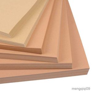 Wrap regalo 70-400GSM A4 Kraft Paper di alta qualità A4 Kraft Hard Carta Fai-te Candatura Fai da teratura Crema di cartone Spesso di cartone di cartone R230814