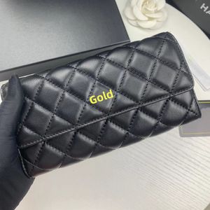 Top Designer Caviar Long Wallet Luxury Genuine Leather Clutch Man Woman Real Leather Business Letter Design Credit ID Card Holder Coin Purse Hand Bag Gift