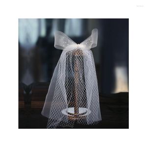 Bridal Veils Super Immortal White Short Butterfly Wedding Friend Lady Woman Headwear Veil