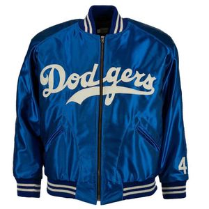 Cool Satin Authentic Brooklyn Dodgers 1947-1950 un classico senza tempo per la giacca college da baseball Upper Wear BA28