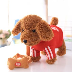 ElectricRC Animals 120 Songs Ancient Poetry Pet Music Plush Toy Dog Walking Smart Machine Leash Children Gift Birthday 230814