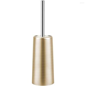 Bath Accessory Set Stainless Steel Toilet Brush And Holder - Bowl Cleaner For Bathroom (Gold)