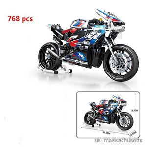 Blocks Motorcycle Building Block City Motor Racing Car Speed Motorbike Off Road Model Vehicle Toys For Boy Gifts R230814