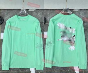 T-shirt lunga cromata a ferro di cavallo moda cuore da donna di marca classica stampa croce maglione pullover di lusso di qualità da uomo 3#c delicato