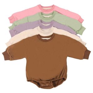 High Quality 100% Cotton Toddler Bubble Romper Sweater Terry Oversized for Baby