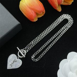 Bracelete de colar de cartas Conjunto com designer de caixa amante de colares femininos homens pulseira prata diamante lady jóias de luxo conjunto