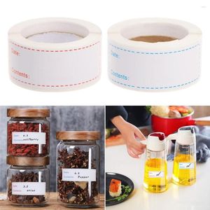 Wall Stickers 125 Labels/Roll Self Adhesive Food Storage Label Refrigerator Mark Removable Waterproof Container Jar