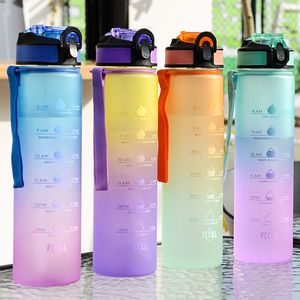 Tambulatori bottiglia d'acqua da 1 litro di grande capacità Sport Sports a prova di bevanda da viaggio da viaggio all'aperto 230814