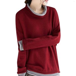 Women's Sweaters Autumn And Winter Pullover Sweater Loose Casual Literary Knitwear Quarter Zip Fleece Men
