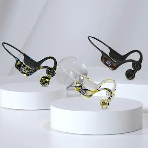 Graffiti Kablosuz Bluetooth Kemik İletim Kulaklıkları LED ekran Güç Ekran Oyunu Spor Kulaklığı Destekleri TF Kartını