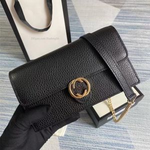 Bolsa de couro de designer de alta qualidade bolsa feminina com caixa e corrente frete grátis moda luxo