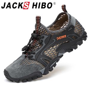 Sapatos de segurança Jackshibo Sapatos de água respiráveis ​​para homens escalando caminhadas a montante Sapatos de natação de praia ao ar livre tênis descalço 230812