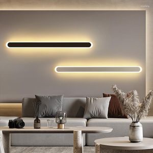 Wall Lamp Modern LED Indoor Background Decorative Light For Bedroom Corridor Beside Nordic Acrylic Long Sconce 60 80 120CM